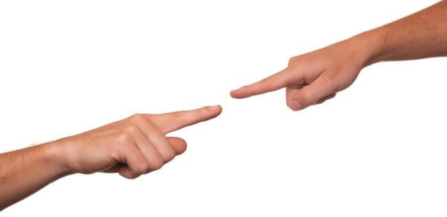 no-fault divorce finger pointing