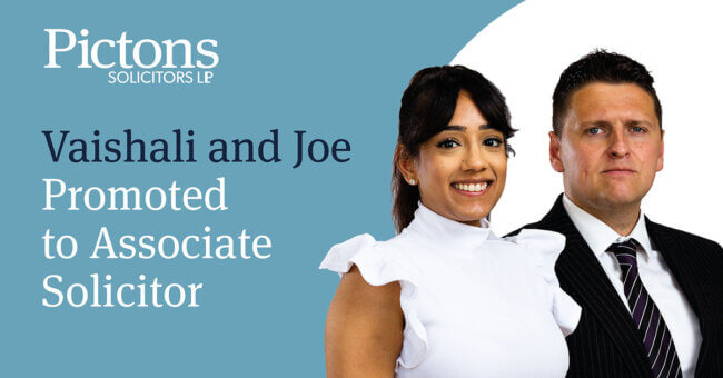 Vaishali and Joe Promoted to Associate Solicitor